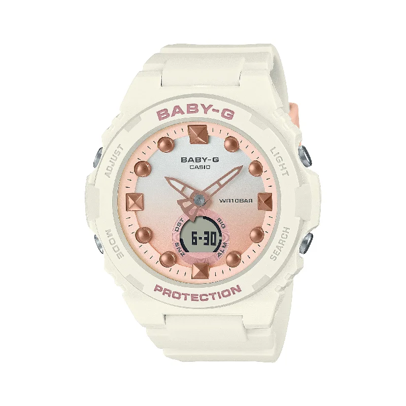 Casio Baby-G BGA-320 Lineup Summer Colours Series White Resin Band Watch BGA320-7A1 BGA-320-7A1