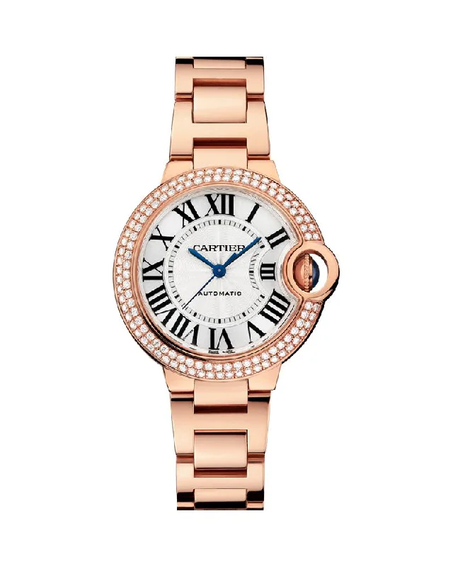 BALLON BLEU DE CARTIER, 33 MM, 18K ROSE GOLD, DIAMONDS