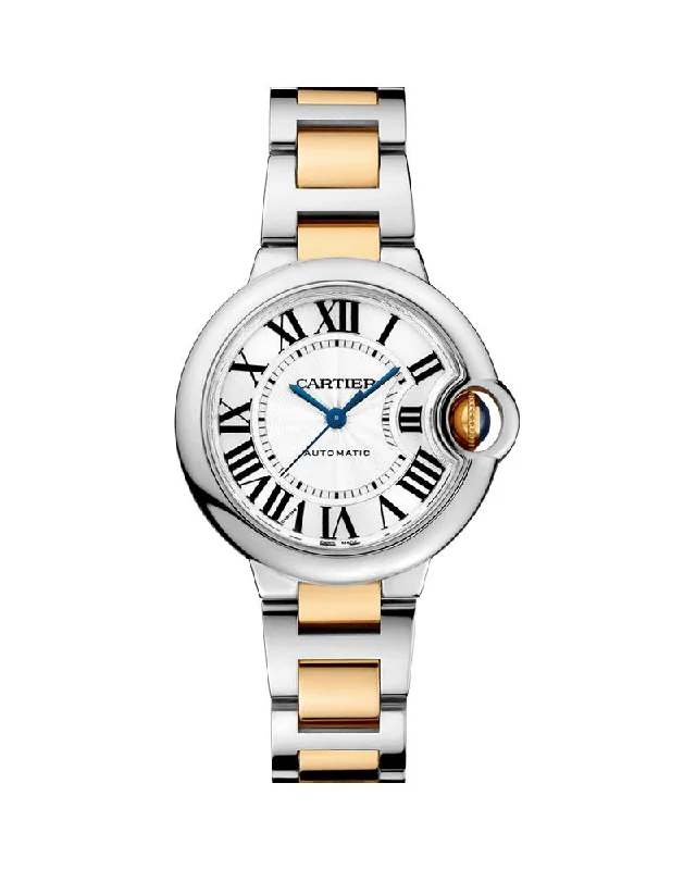 BALLON BLEU DE CARTIER, 33 MM, 18K YELLOW GOLD, STEEL