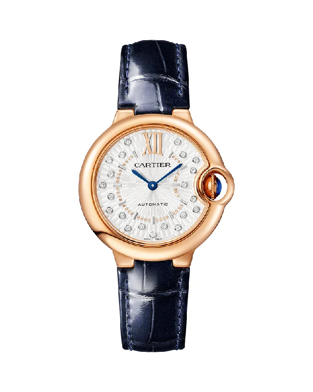 BALLON BLEU DE CARTIER, 33 MM, ROSE GOLD, DIAMONDS