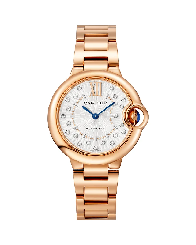 BALLON BLEU DE CARTIER, 33 MM, ROSE GOLD, DIAMONDS