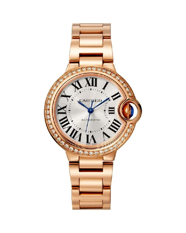 BALLON BLEU DE CARTIER, 33 MM, ROSE GOLD, DIAMONDS