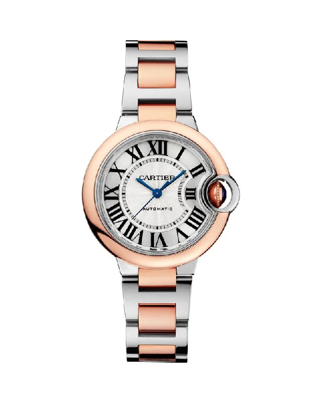 BALLON BLEU DE CARTIER, 33 MM, ROSE GOLD, STEEL