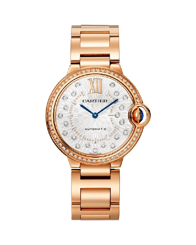 BALLON BLEU DE CARTIER, 36 MM, ROSE GOLD, DIAMONDS