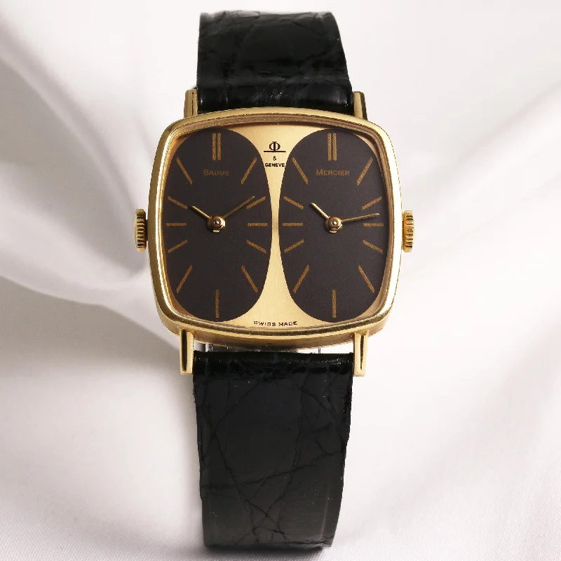 Baume & Mercier Dual Time 18k Yellow Gold