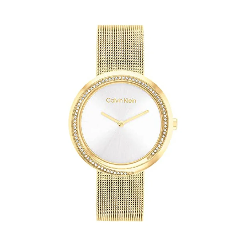 Calvin Klein 25200150 Twisted Bezel Crystals Watch For Women