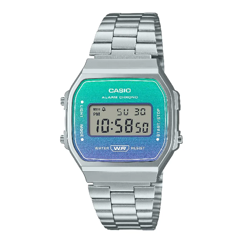 Casio Vintage Style Digital Stainless Steel Band Watch A168WER-2A