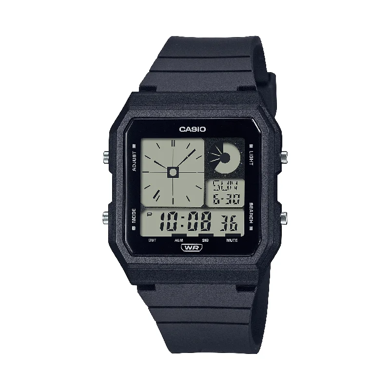 Casio Analog Digital Bio-Based Black Resin Band Watch LF20W-1A LF-20W-1A