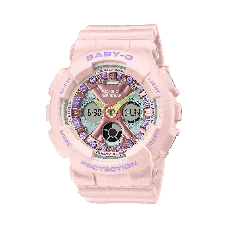 Casio Baby-G BA-130 Lineup Pastel Peach Resin Band Watch BA130PM-4A BA-130PM-4A