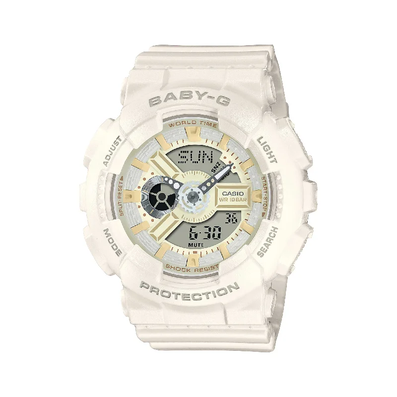 Casio Baby-G BA-110 Lineup Sweet Collections Chocolate Matte Off-White Watch BA110XSW-7A BA-110XSW-7A