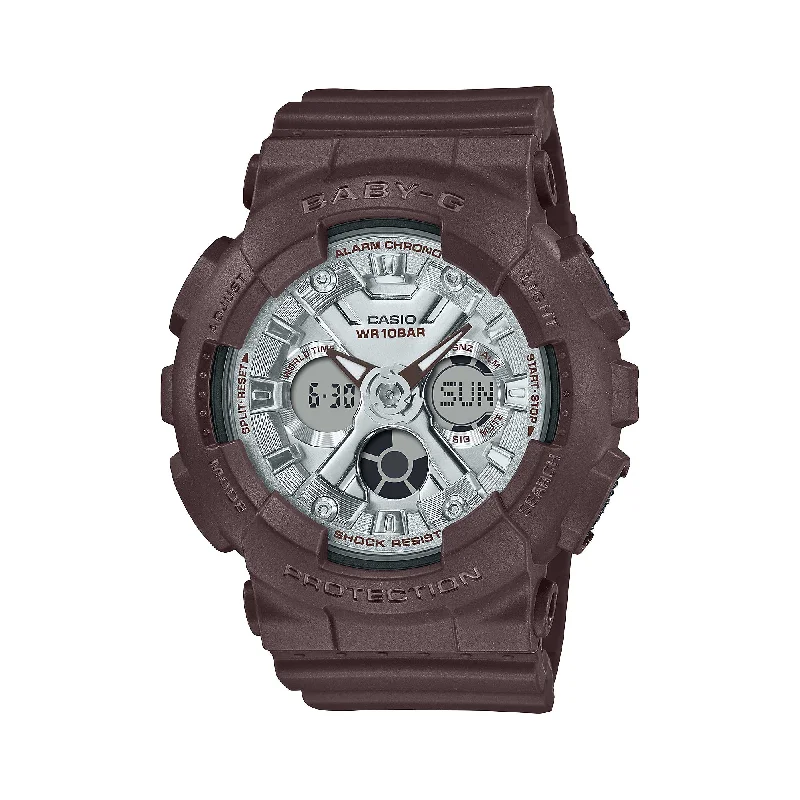 Casio Baby-G BA-130 Lineup Sweets Collection Chocolate Matte Dark Brown Resin Band Watch BA130SW-5A BA-130SW-5A