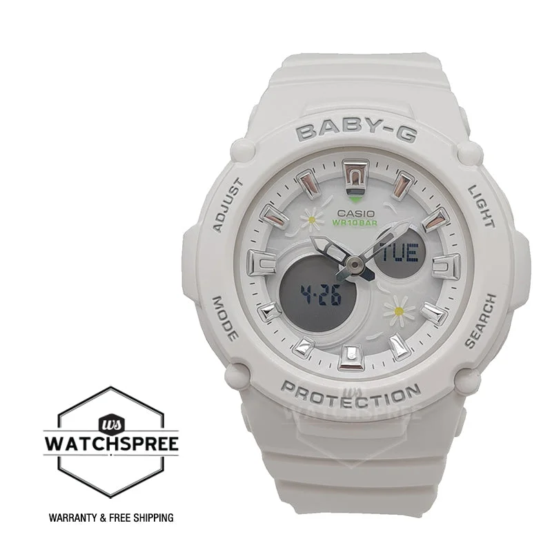 Casio Baby-G BGA-270 Lineup White Resin Band Watch BGA270FL-7A BGA-270FL-7A