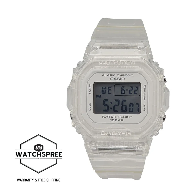 Casio Baby-G BGD-565 Lineup Transparent Resin Band Watch BGD565S-7D BGD-565S-7D BGD-565S-7