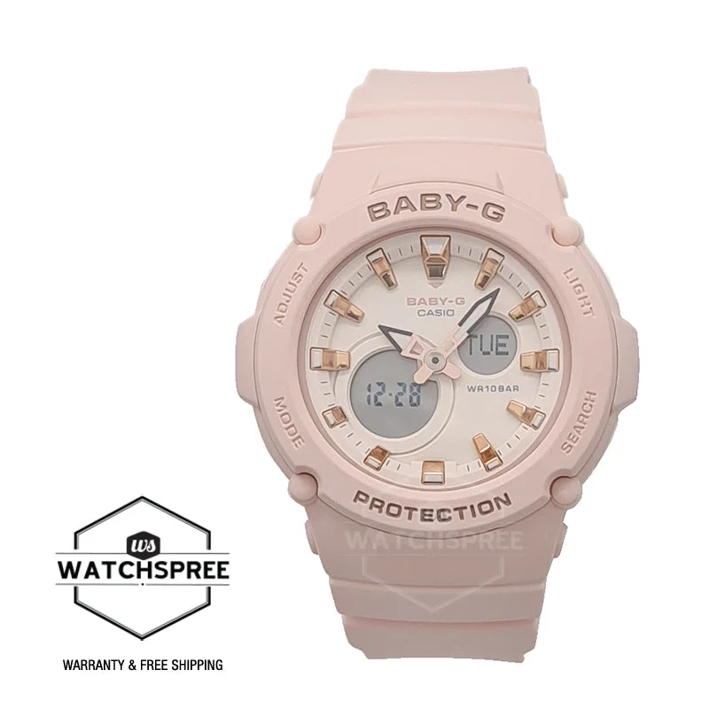 Casio Baby-G Standard Analog-Digital Misty Pink Resin Band Watch BGA275-4A BGA-275-4A