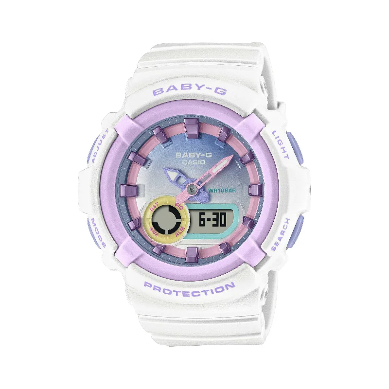 Casio Baby-G BGA-280 Lineup White Resin Band Watch BGA280PM-7A BGA-280PM-7A