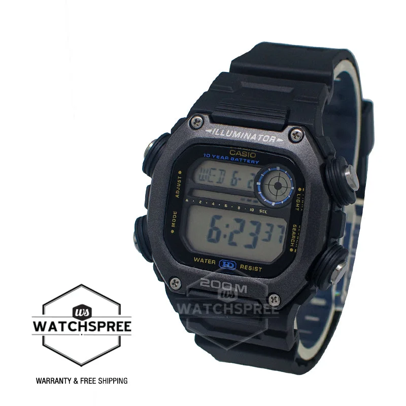 Casio Digital Black Resin Band Watch DW291HX-1A DW-291HX-1A