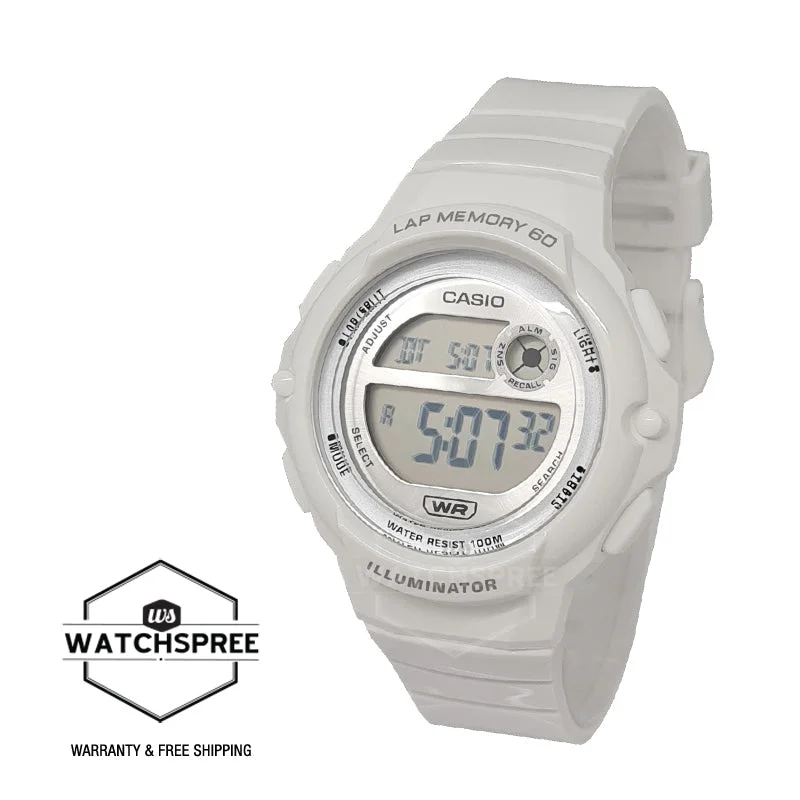 Casio Digital Dual Time White Resin Band Watch LWS1200H-7A1 LWS-1200H-7A1 [Kids]