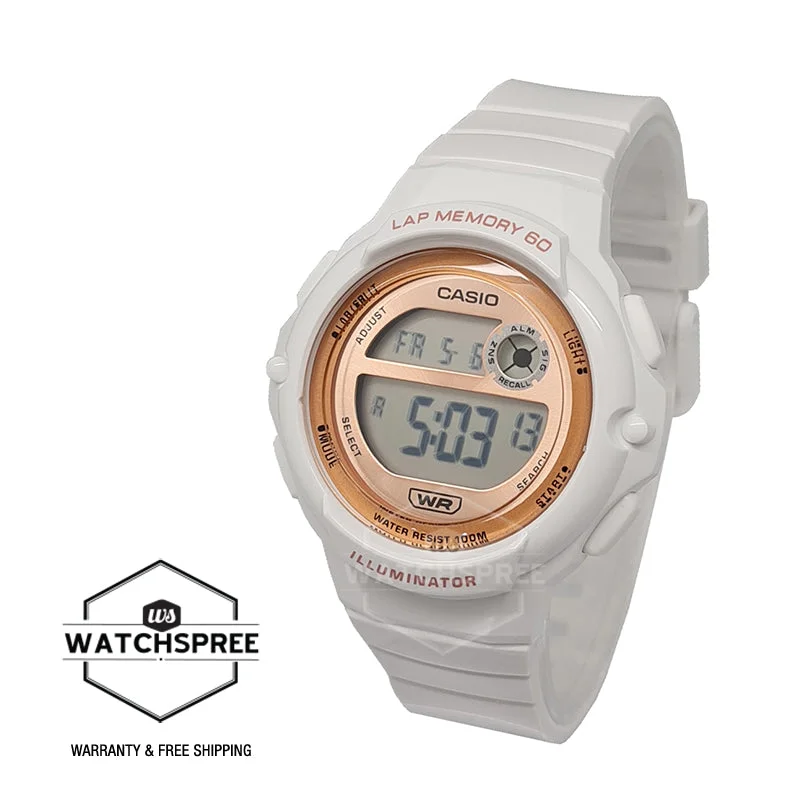 Casio Digital Dual Time White Resin Band Watch LWS1200H-7A2 LWS-1200H-7A2 [Kids]