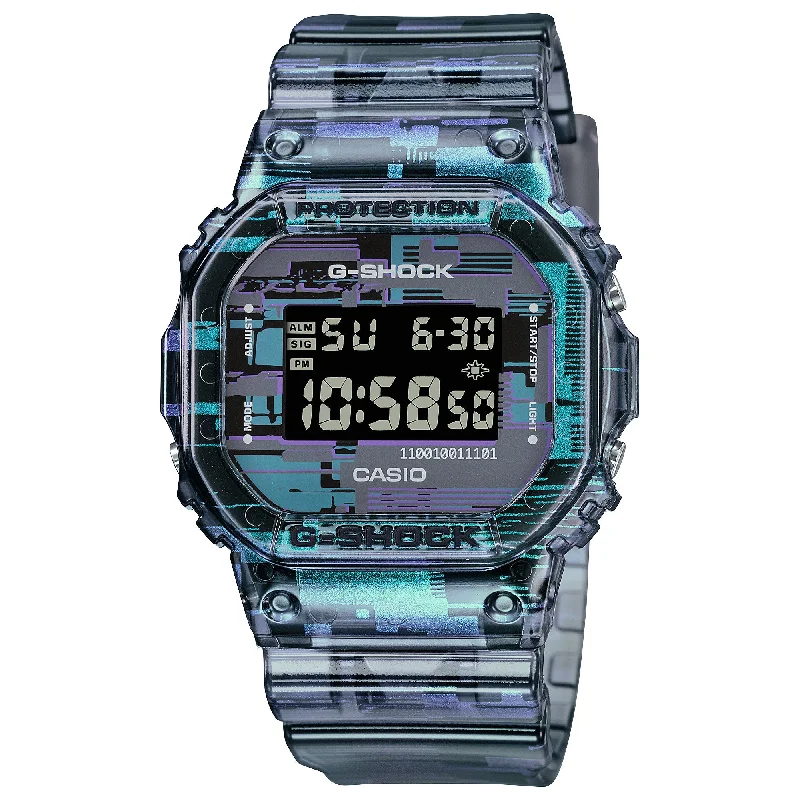 Casio G-Shock DW-5600 Lineup Naughty Noise Series Digital Glitch Translucent Resin Band Watch DW5600NN-1D DW-5600NN-1D DW-5600NN-1