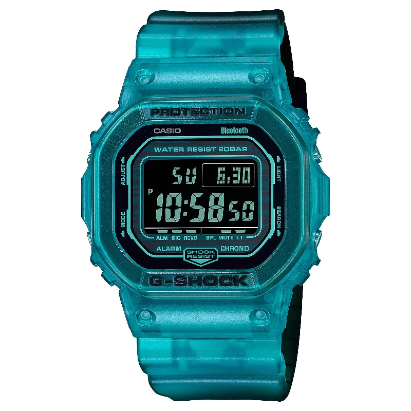 Casio G-Shock DWE-5600 Lineup Bluetooth’?????¶ôÇï¶ôǝ??’?????¶ôÇï¶ôǝ?’?????¶ôÇï¶ôíôÇïÇ?ÇîÇ??€õ’??ǯ¶ôÇû¶ô¶©Ç??€õ????? Blue Translucent Gradated Resin Band Watch DWB5600G-2D DW-B5600G-2D DW-B5600G-2