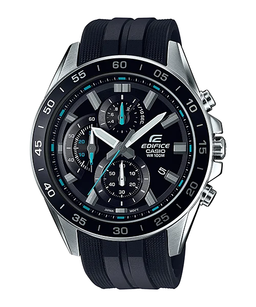 Casio Edifice Chronograph Black Resin Band Watch EFV550P-1A EFV-550P-1A