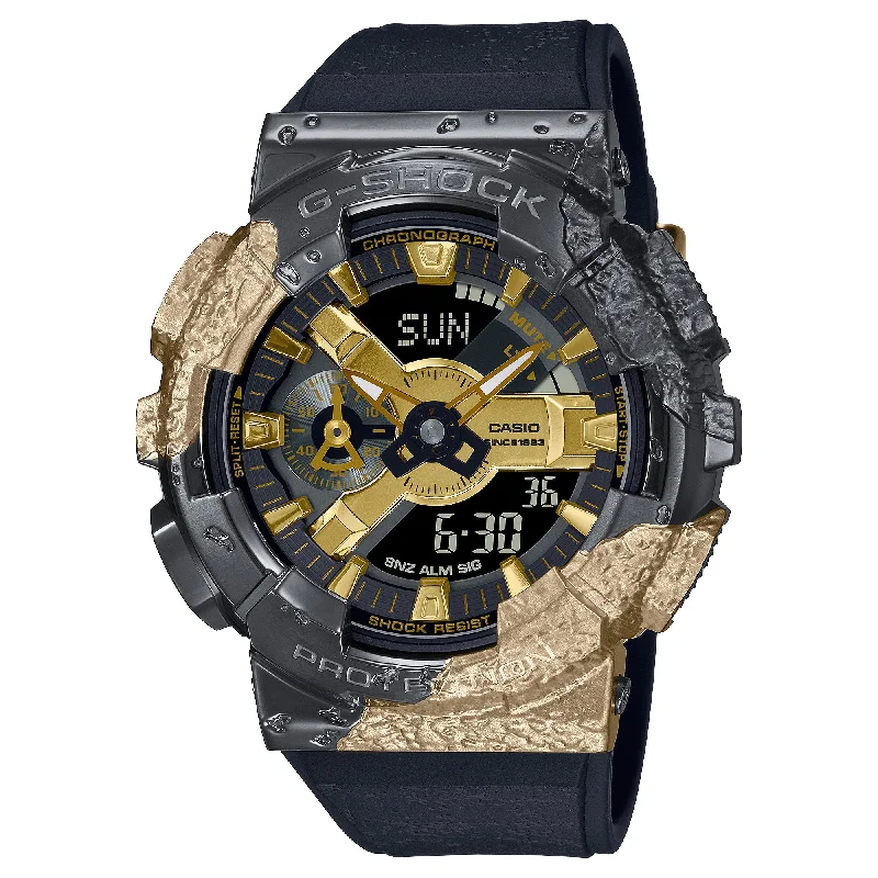 Casio G-Shock 40th Anniversary Adventurer's Stone Limited Edition Black Hot Stamped Resin Band Watch GM114GEM-1A9 GM-114GEM-1A9