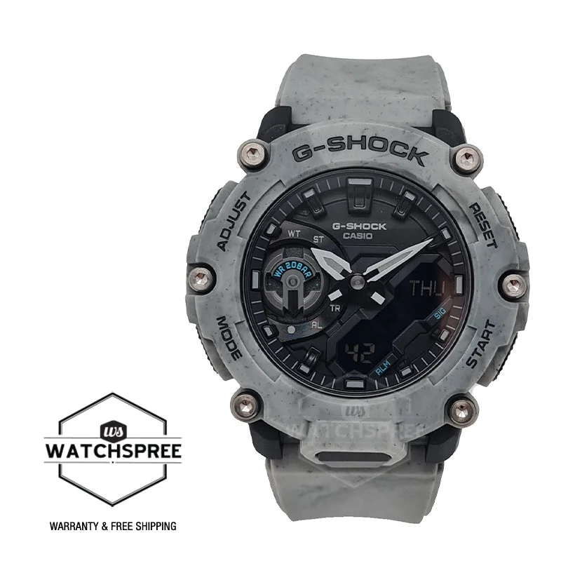 Casio G-Shock Carbon Core Guard Structure Grey Resin Band Watch GA2200SL-8A GA-2200SL-8A