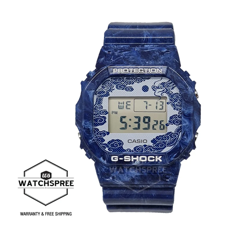 Casio G-Shock DW-5600 Lineup Blue Resin Band Watch DW5600BWP-2D DW-5600BWP-2D DW-5600BWP-2