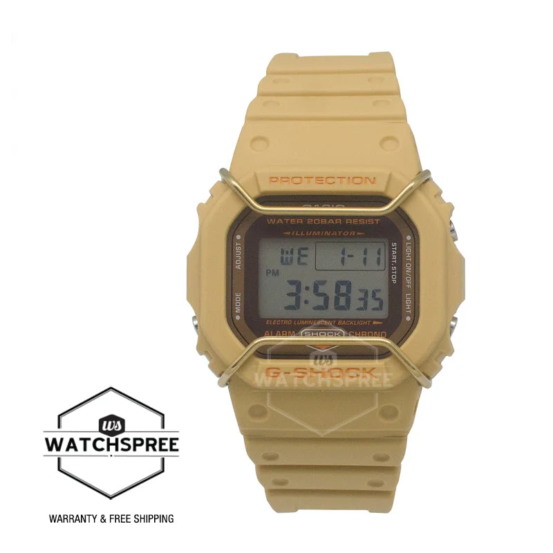 Casio G-Shock DW-5600 Lineup Tone-on-Tone Series Sand Brown Resin Band Watch DW5600PT-5D DW-5600PT-5D DW-5600PT-5