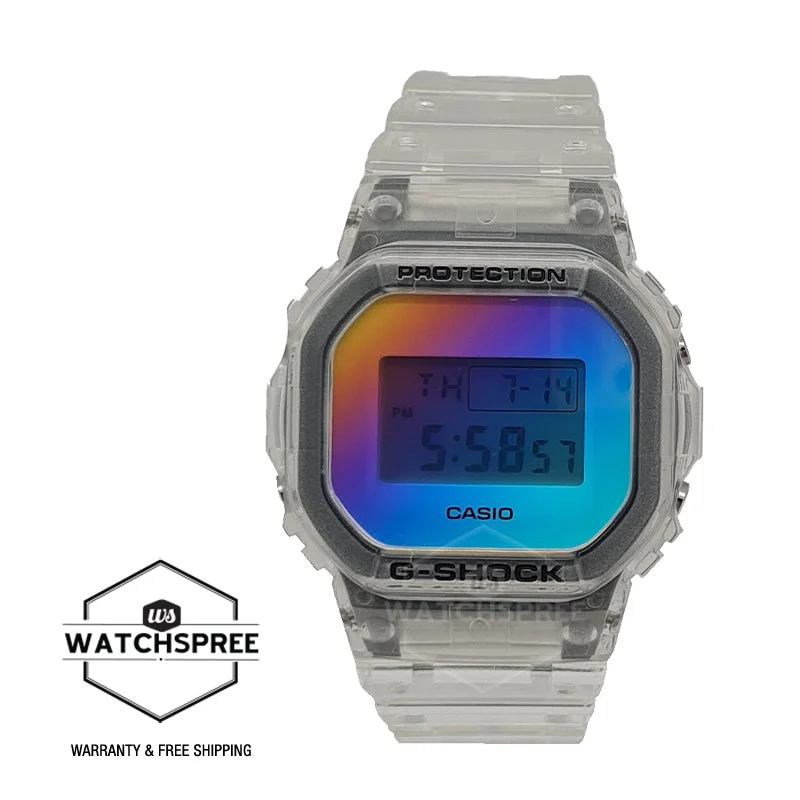 Casio G-Shock DW-5600 Lineup Transparent Resin Band Watch DW5600SRS-7D DW-5600SRS-7D DW-5600SRS-7