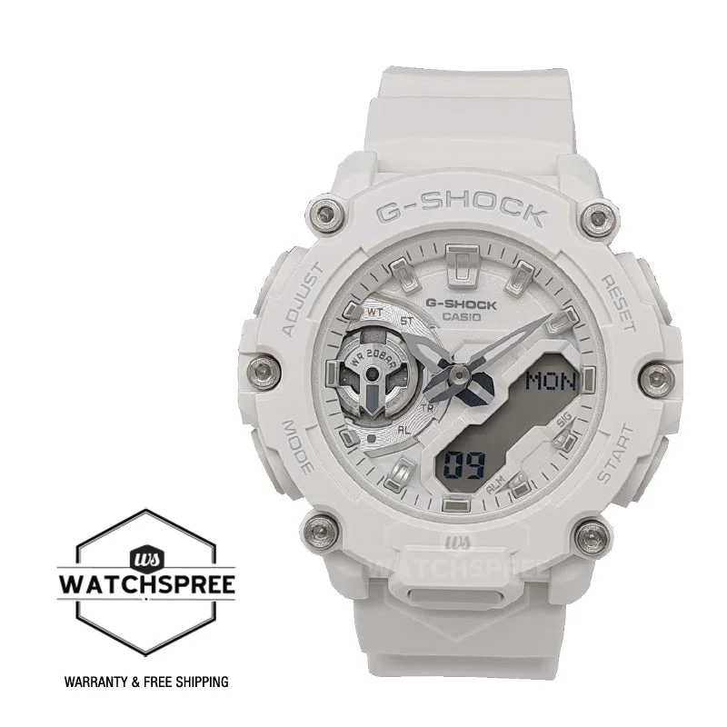 Casio G-Shock for Ladies' Carbon Core Guard Structure White Resin Band Watch GMAS2200M-7A GMA-S2200M-7A