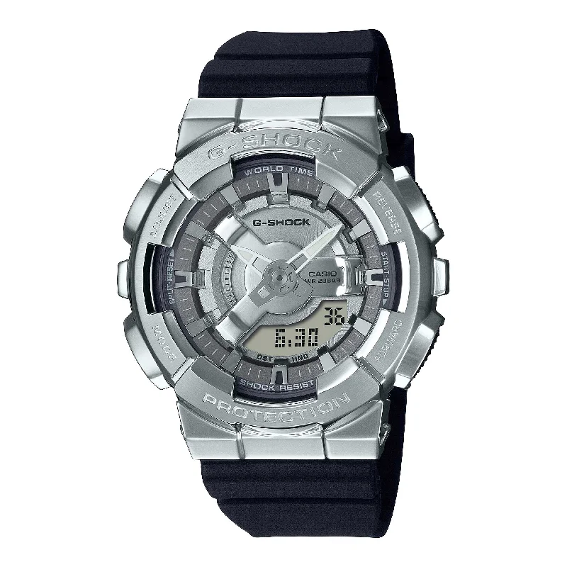 Casio G-Shock for Ladies' GM-110 Lineup Metal-Clad Black Resin Band Watch GMS110-1A GM-S110-1A