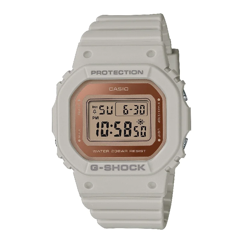 Casio G-Shock for Ladies' Iconic 5600 Series Lineup Light Grey Resin Band Watch GMDS5600-8D GMD-S5600-8D GM-DS5600-8