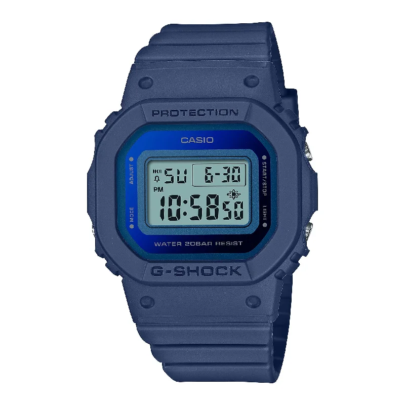 Casio G-Shock for Ladies' Iconic 5600 Series Lineup Navy Blue Resin Band Watch GMDS5600-2D GMD-S5600-2D GMD-S5600-2