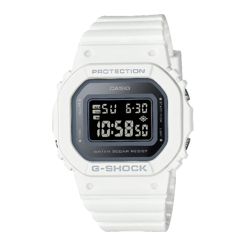 Casio G-Shock for Ladies' Iconic 5600 Series Lineup White Resin Band Watch GMDS5600-7D GMD-S5600-7D GM-DS5600-7