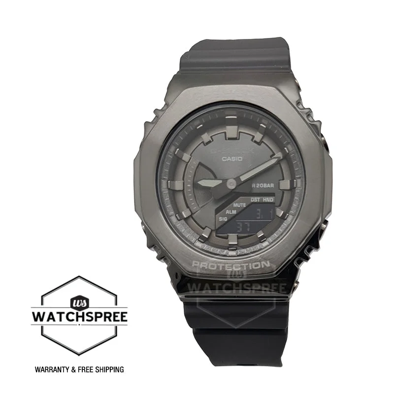 Casio G-Shock for Ladies' Metal-Clad Octagonal Black Resin Band Watch GMS2100B-8A GM-S2100B-8A