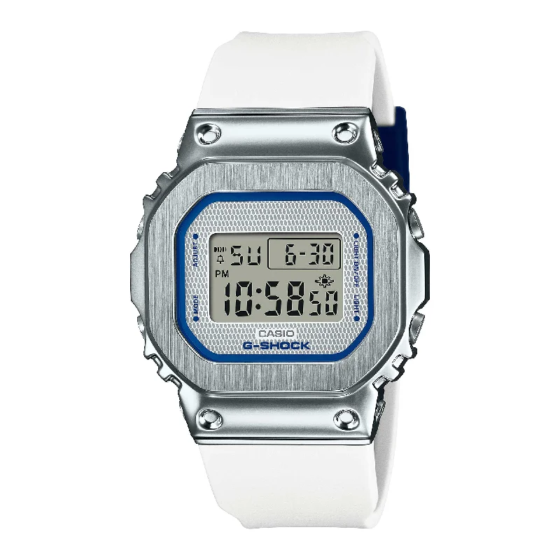 Casio G-Shock for Ladies' Metal-Clad Retro Design White Resin Band Watch GMS5600LC-7D GM-S5600LC-7D GM-S5600LC-7