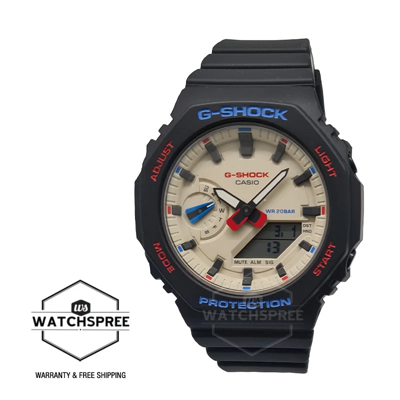 Casio G-Shock for Ladies' Tricolour Design Series Carbon Core Guard Structure Black Resin Band Watch GMAS2100WT-1A GMA-S2100WT-1A