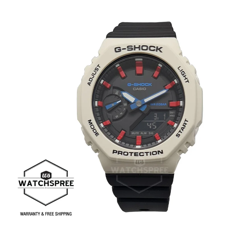 Casio G-Shock for Ladies' Tricolour Design Series Carbon Core Guard Structure Black Resin Band Watch GMAS2100WT-7A2 GMA-S2100WT-7A2