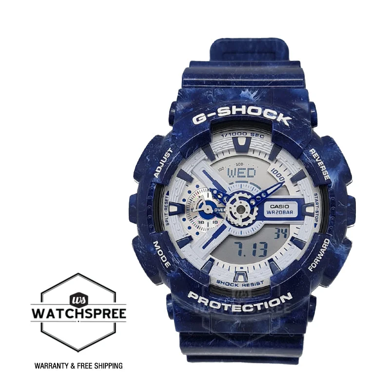 Casio G-Shock GA-110 Lineup Blue Resin Band Watch GA110BWP-2A GA-110BWP-2A