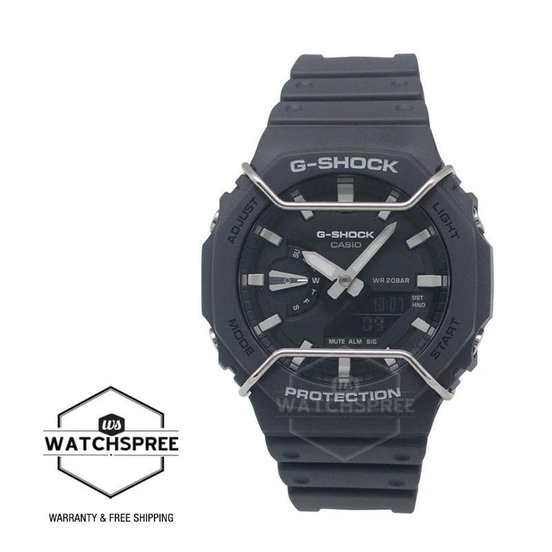 Casio G-Shock GA-2100 Lineup Carbon Core Guard Structure Tone-on-Tone Series Dark Grey Resin Band Watch GA2100PTS-8A GA-2100PTS-8A