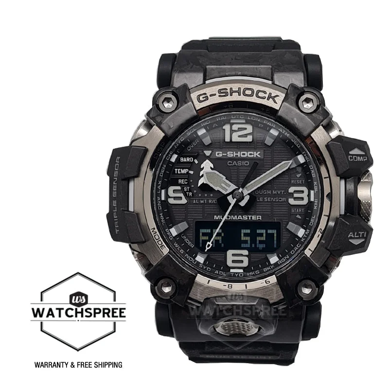 Casio G-Shock Mudmaster Mud Resistance + Triple Sensor Black Resin Strap Watch GWG2000-1A1 GWG-2000-1A1