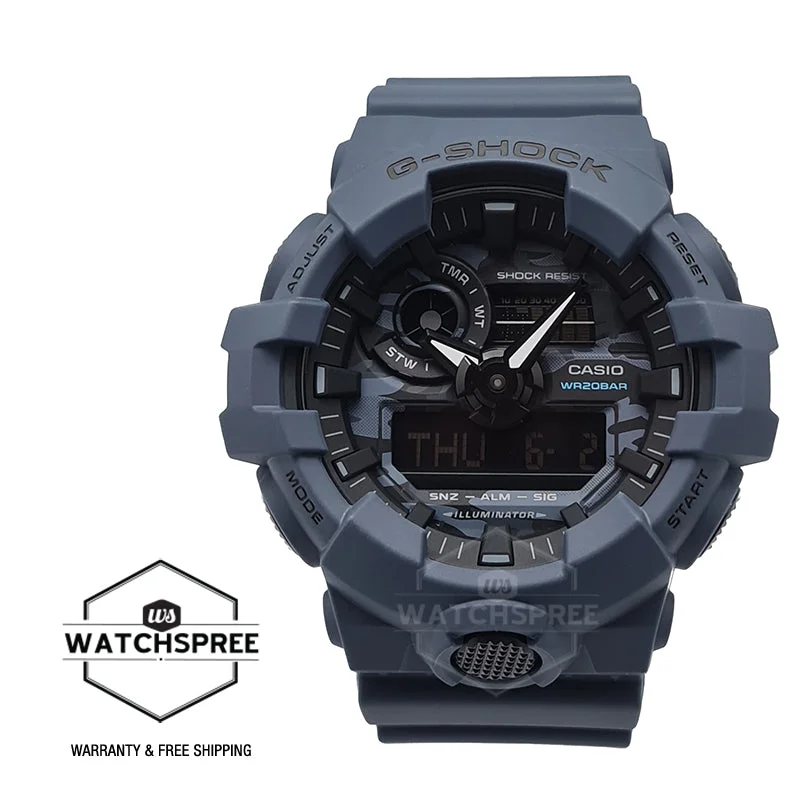 Casio G-Shock Special Colour Model GA-700 Lineup Blue Resin Band Watch GA700CA-2A GA-700CA-2A