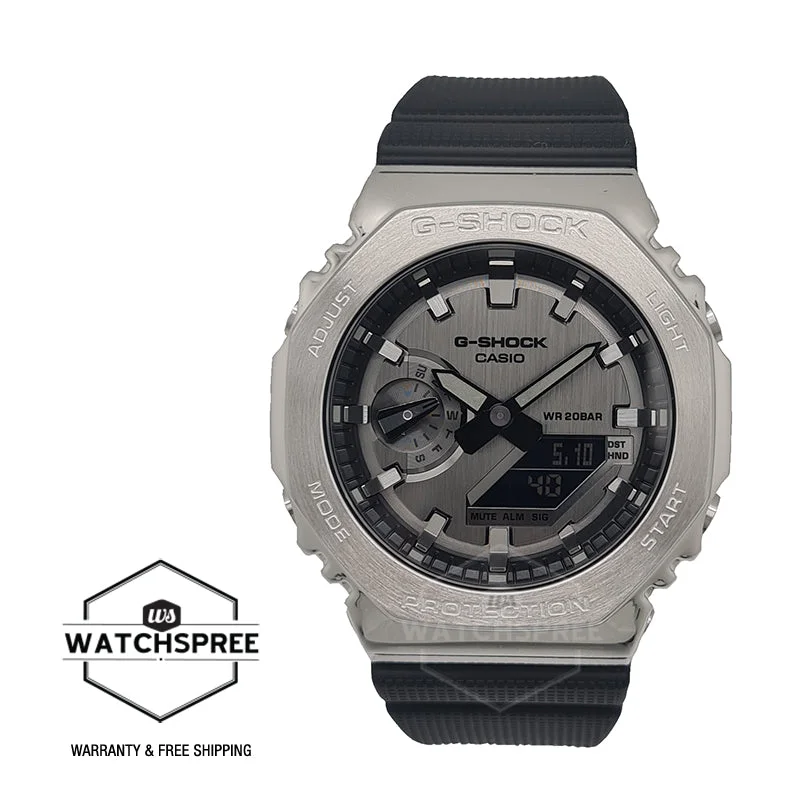 Casio G-Shock Standard-Bearer Metal-Clad Octagonal Black Resin Band Watch GM2100-1A GM-2100-1A