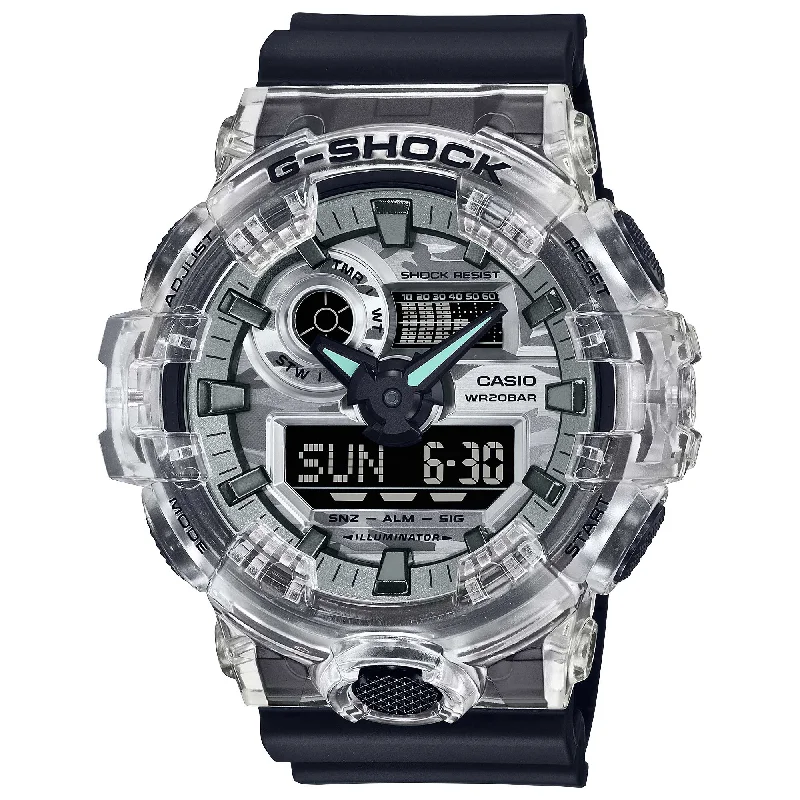 Casio G-Shock GA-700 Lineup Neo Utility Series Camouflage Dial Black Resin Band Watch GA700SKC-1A GA-700SKC-1A