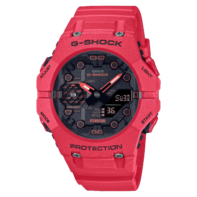 Casio G-Shock GA-B001 Lineup Carbon Core Guard Structure Bluetooth® Red Resin Band Watch GAB001-4A GA-B001-4A