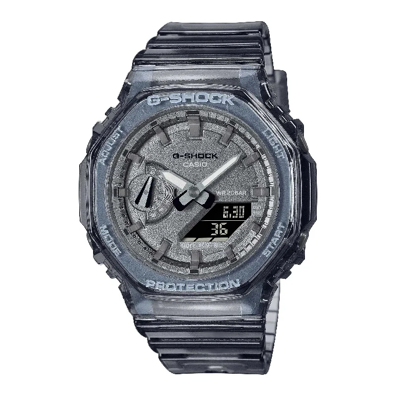 Casio G-Shock for Ladies' Metallic Translucent Design Series Carbon Core Guard Structure Black Translucent Resin Band Watch GMAS2100SK-1A GMA-S2100SK-1A