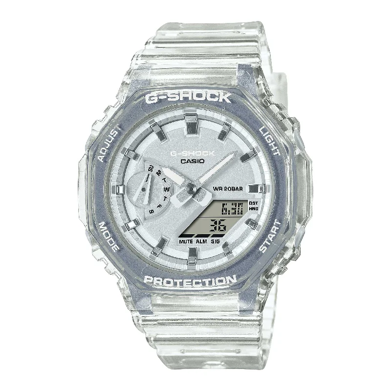 Casio G-Shock for Ladies' Metallic Translucent Design Series Carbon Core Guard Structure Translucent Resin Band Watch GMAS2100SK-7A GMA-S2100SK-7A