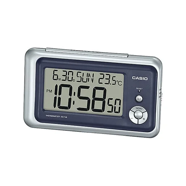 Casio Grey Resin Table Clock DQ748-8D DQ-748-8D DQ-748-8