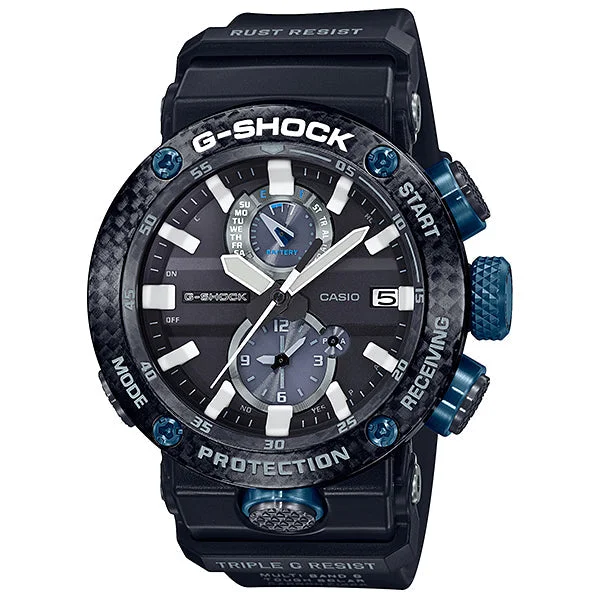 Casio G-Shock MASTER OF G AIR GRAVITYMASTER Black Carbon Fiber Insert Resin Band Watch GWRB1000-1A1 GWR-B1000-1A1